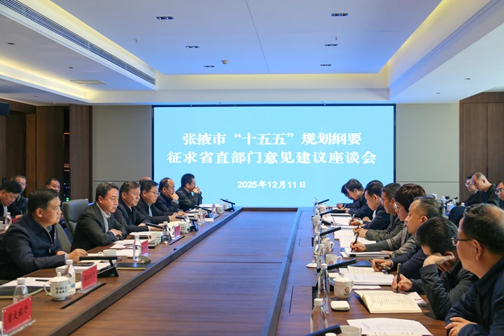 张掖市“十五五”规划纲要征求省直部门..